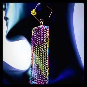3” Artisan Pastel Wire Crocheted Handmade Earrings